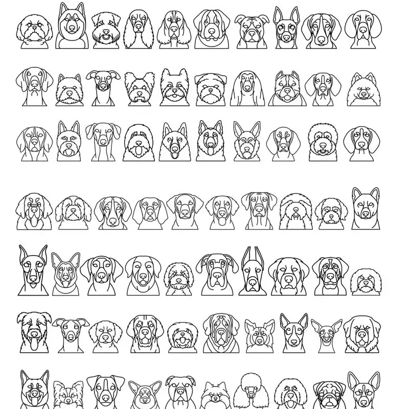 

200 многослойная Мандала собака вектор DXF EPS Лазерная Резка CNC Glowforge файлы рисунки