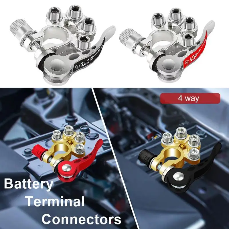 

Battery Cable Terminals Universal Auto Battery Terminals Terminal Positive & Negative Electric Connector Clamps Auto Accessories