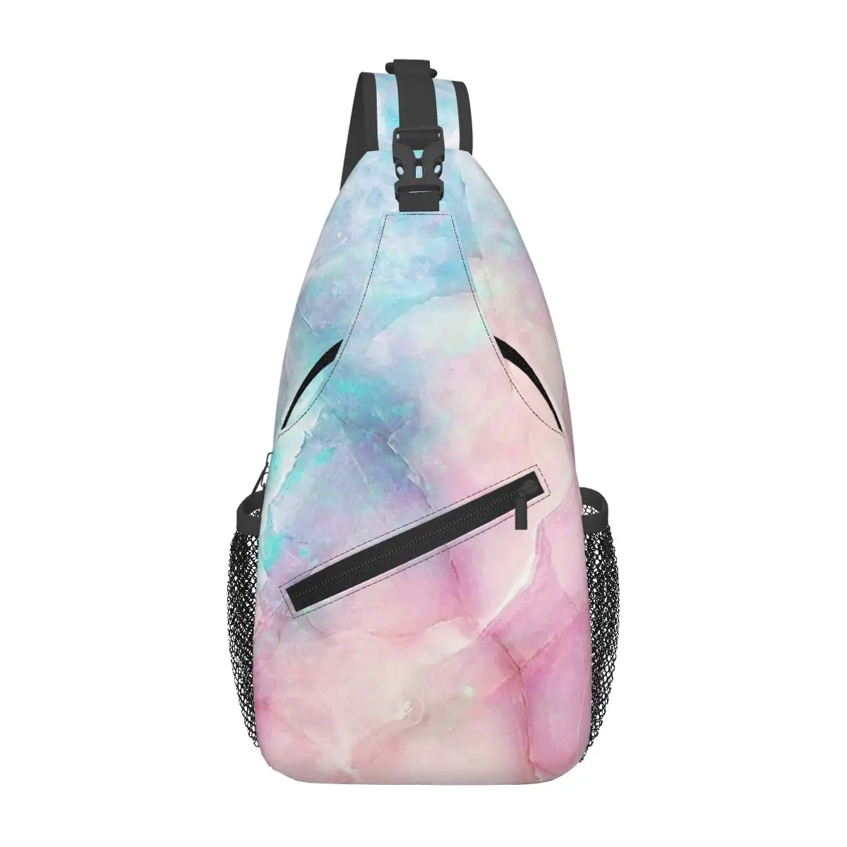 Переливающаяся мраморная нагрудная сумка мужской рюкзак через плечо дорожный