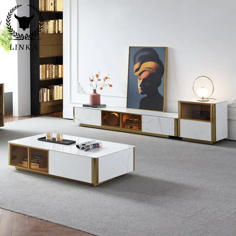 

Итальянская модель, роскошная каменная тарелка, ТВ-шкаф, чайный столик, комбинация, Скандинавский современный простой напольный шкаф для хранения в гостиной, ТВ