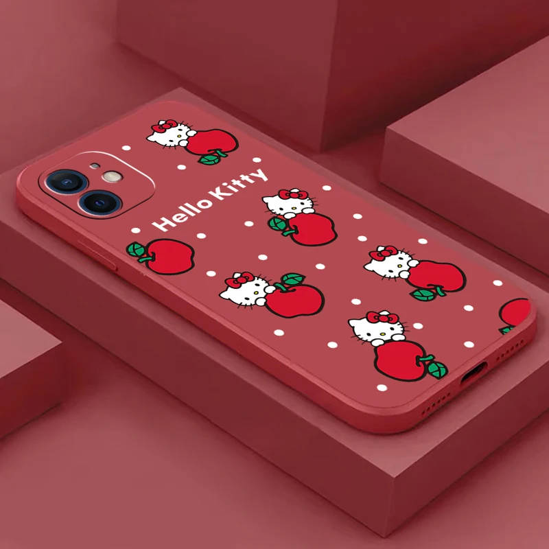 Милый мультяшный чехол Hello Kitty для телефона iPhone 11 12 13 Pro MAX Mini 6 6S 7 8 Plus X XR XS SE 2020