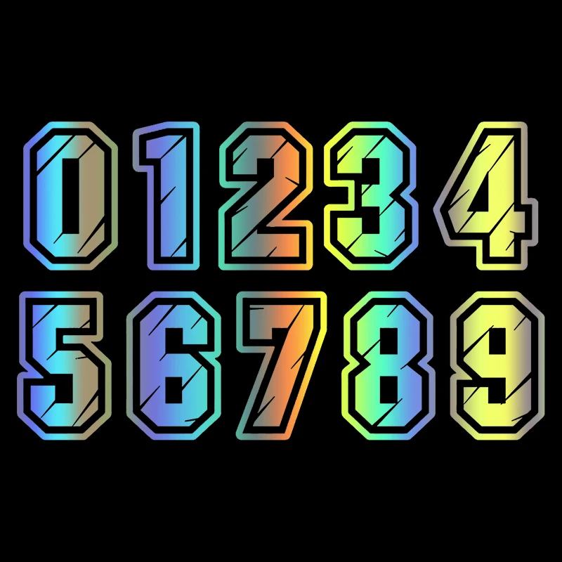 LYKX без фоновых фигурок 0 1 2 3 4 5 6 7 8 9 гоночный номер шлем гоночные виниловые наклейки аксессуары для мотоциклов наклейка