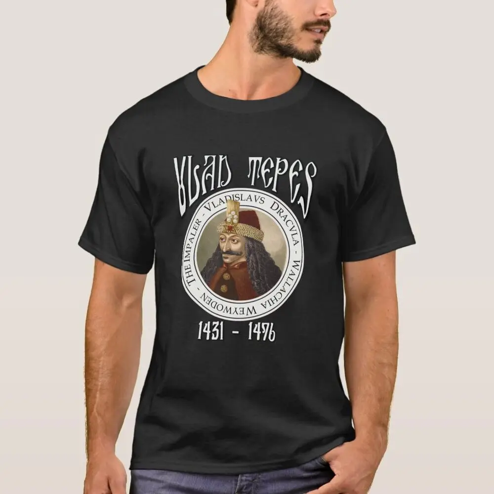 Темная Ретро футболка Vlad Tepes Dracula премиум-класса с графическим рисунком Футболки