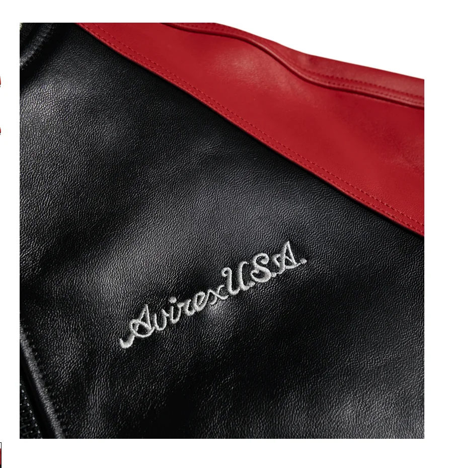 AVIREX осенняя новая куртка TRACK FIELD VARSITY из овечьей кожи мужская бейсбольная одежда