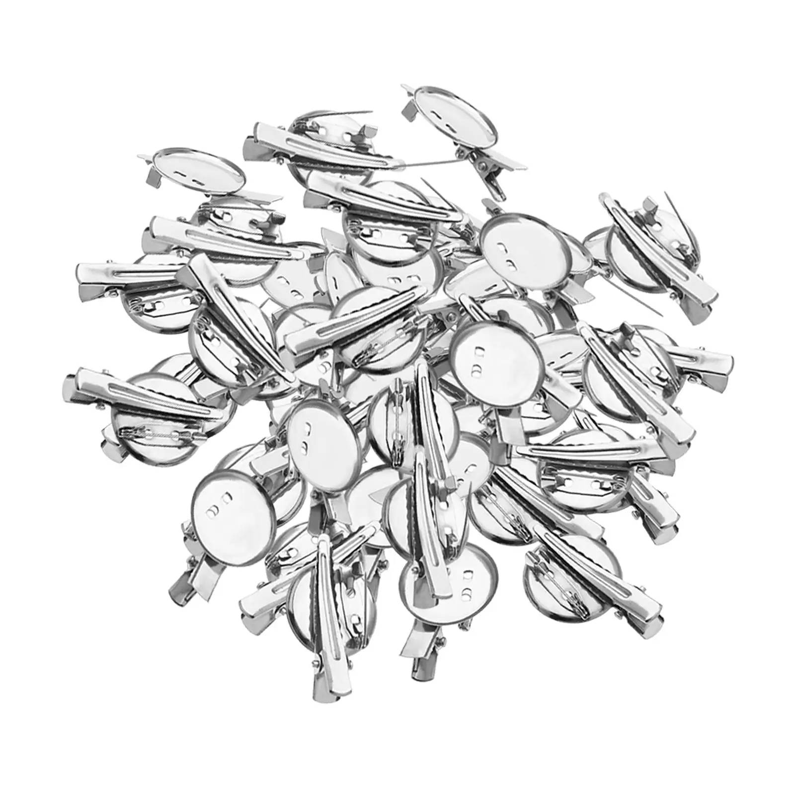 

Round Tray Brooch Empty Pin Hair Clip Creative Accessories DIY Results
