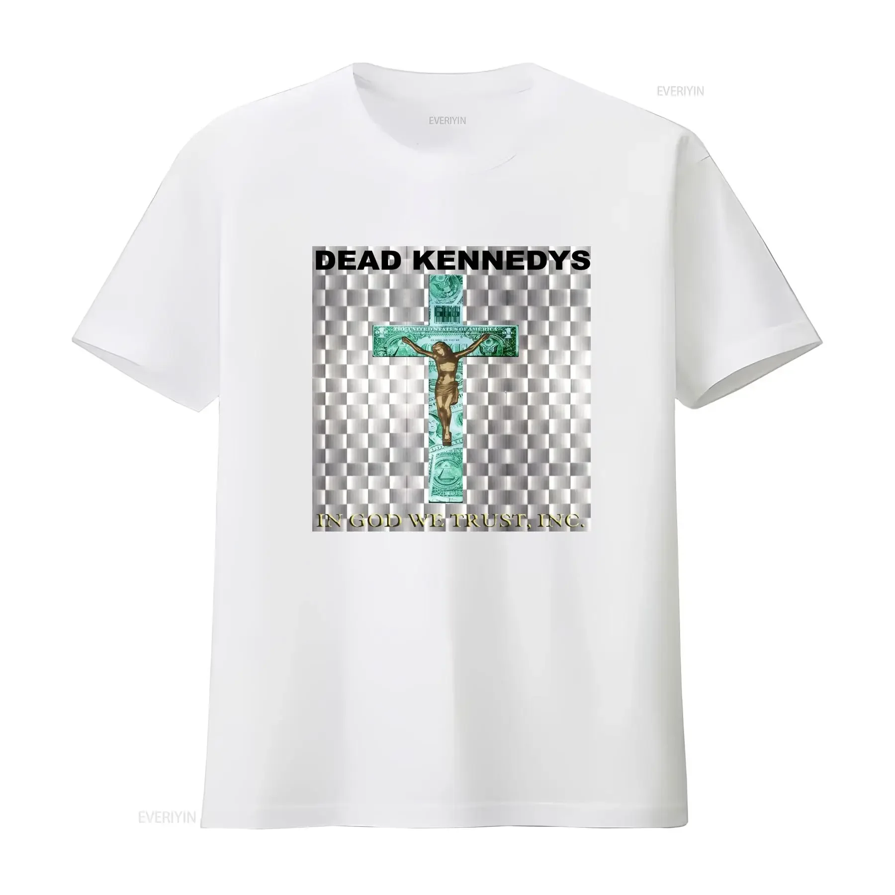Фото Винтажная футболка Dead Kennedys In God We Trust Inc 90-х годов, размер XL, ретро-дизайн, мягкая, эластичная, дышащая, с эффектом потертости. №3