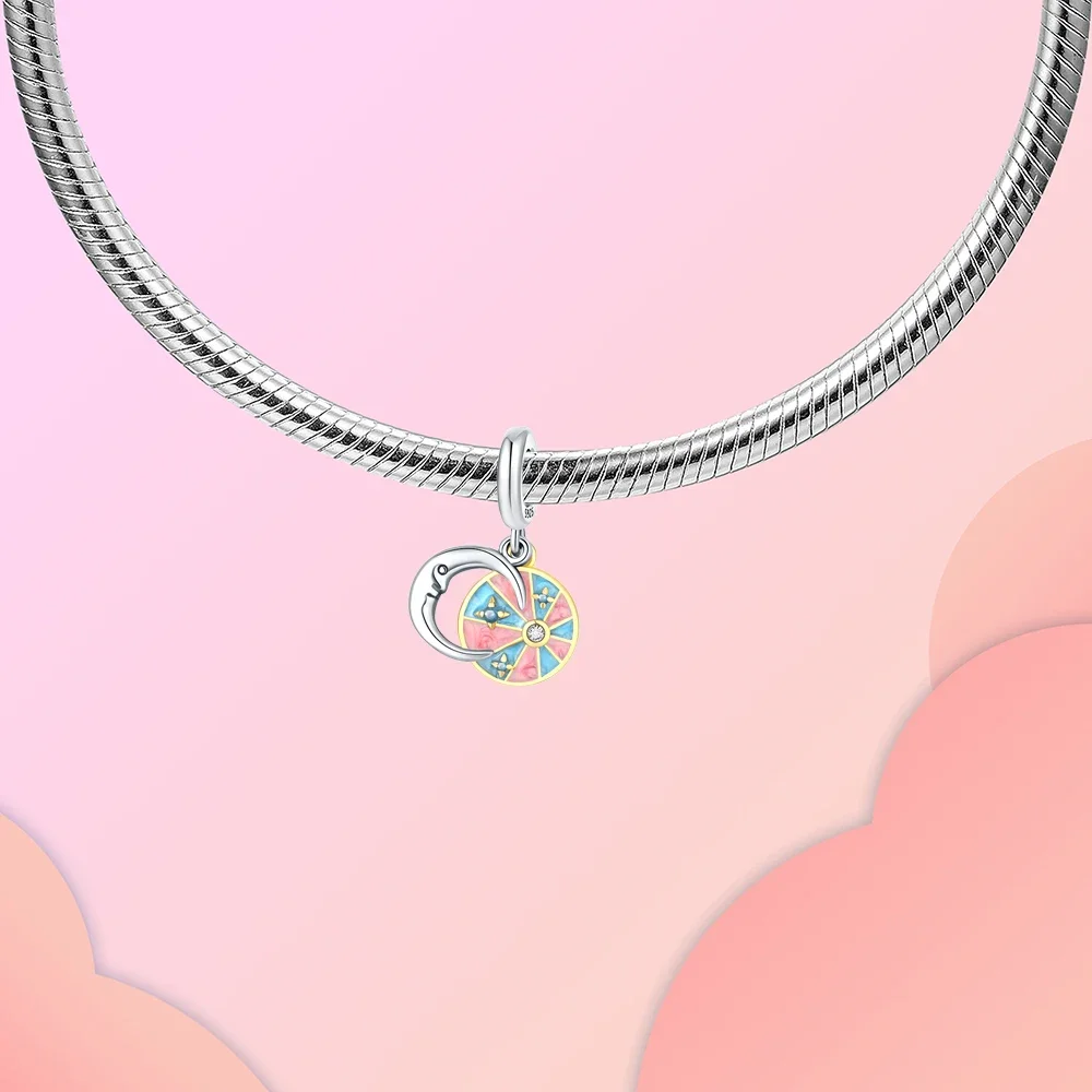 Шармы-бабочки из серебра 2024 пробы в виде животных подходят для браслетов pandora