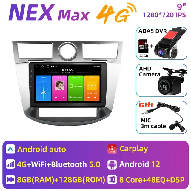 Радио Android для Chrysler Sebring 2007-2010 2 Din Автомобильный мультимедийный видеоплеер Аудио GPS-навигация Головное устройство Стерео Carplay