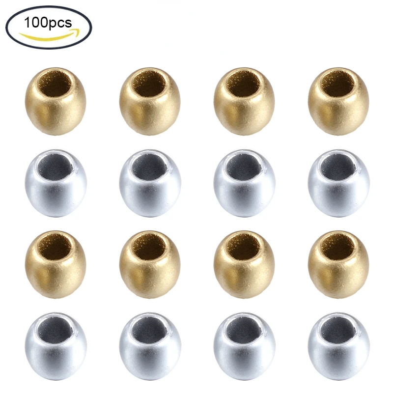 

100 шт., акриловые бусины с большим отверстием, 9x8,5 мм