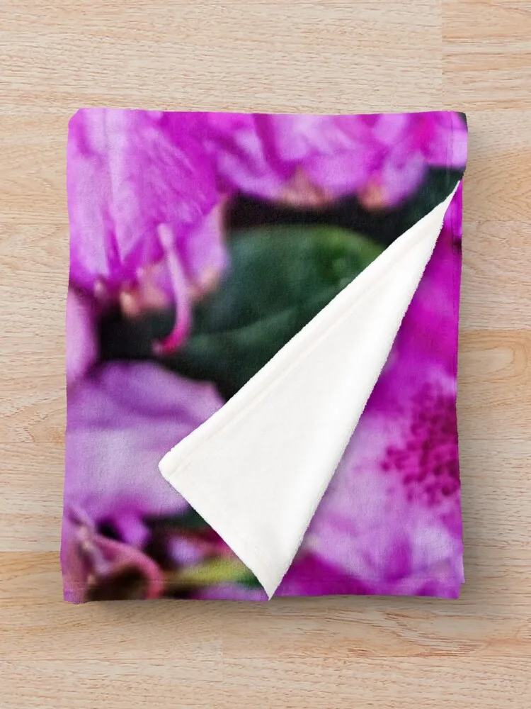 Розовое фиолетовое одеяло с азалией плед для кровати персонализированный