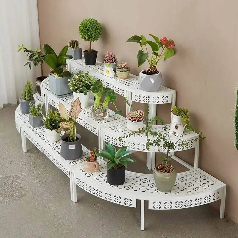 Комнатные Цветочные стеллажи балконы железные ступени от пола до потолка