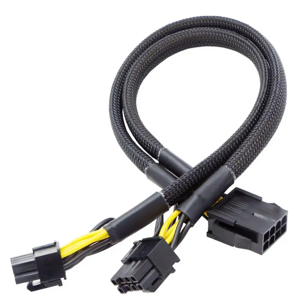 

Easy Installation 22/32cm 8Pin to Dual 8Pin (6+2)Pin Video Card Power Converter Cable Computer Accessories