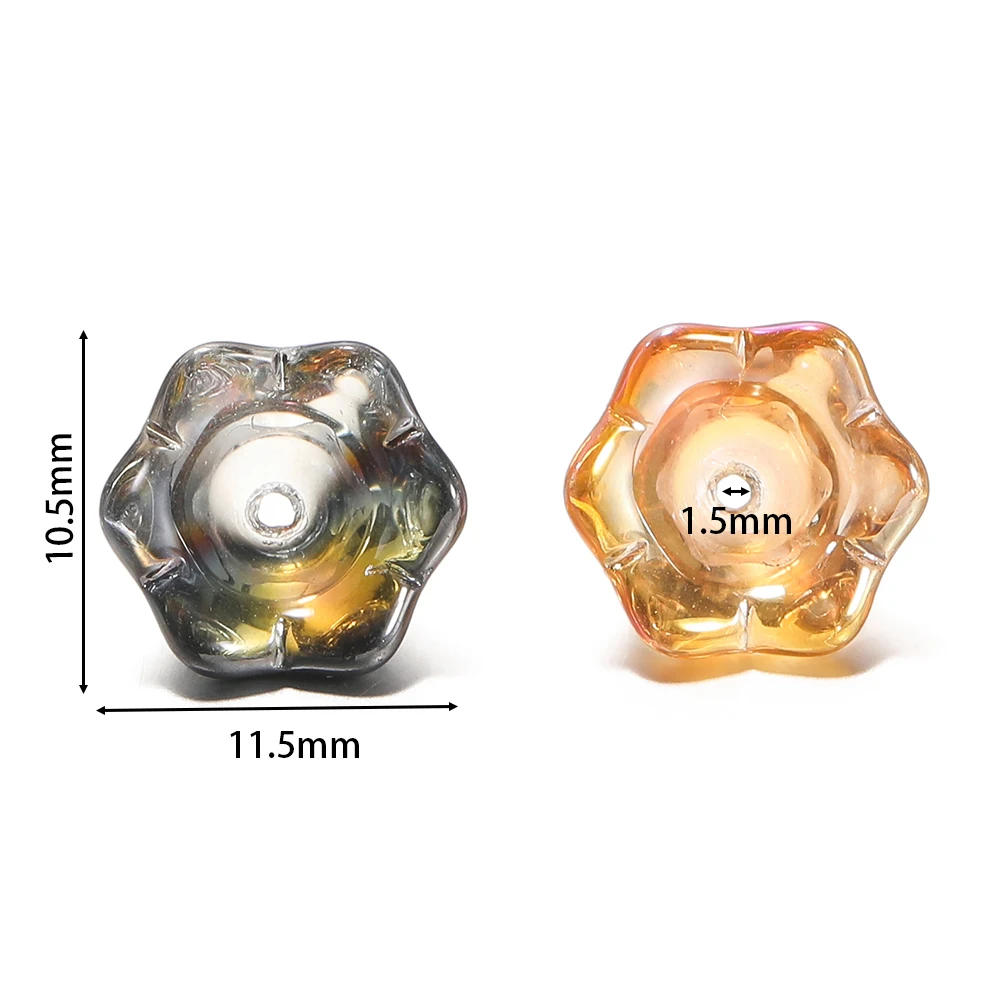 Древний Sle имитация кристаллов с отверстием в виде лилии свободные бусины