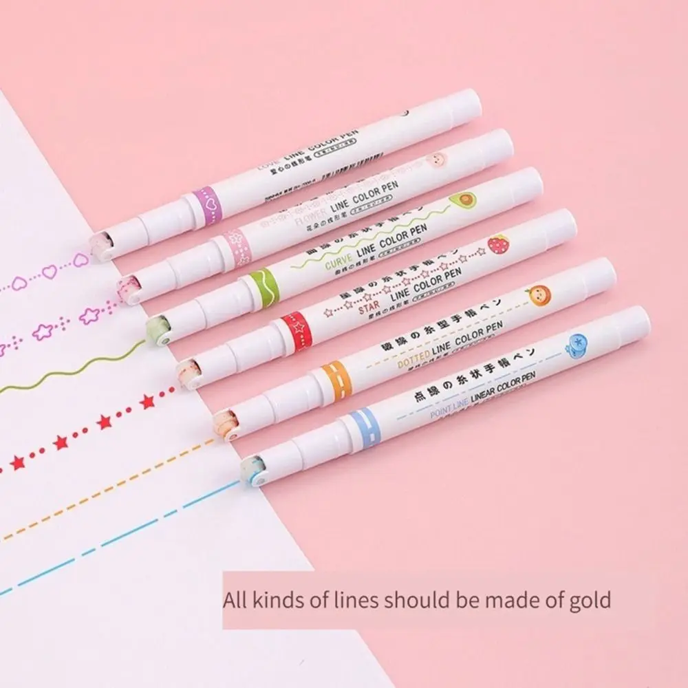 Pens Line Colored Pen Curve Highlighter Pens Fluorescent Pens