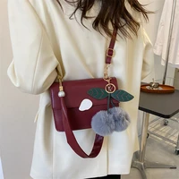 fashion solid color pu leather small flap bag for women 2022 simple designer lady travel purses female shoulder crossbody bag