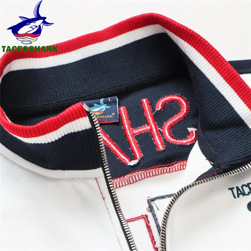 Куртка TACE &amp SHARK Мужская с вышивкой модная Повседневная Деловая спортивная