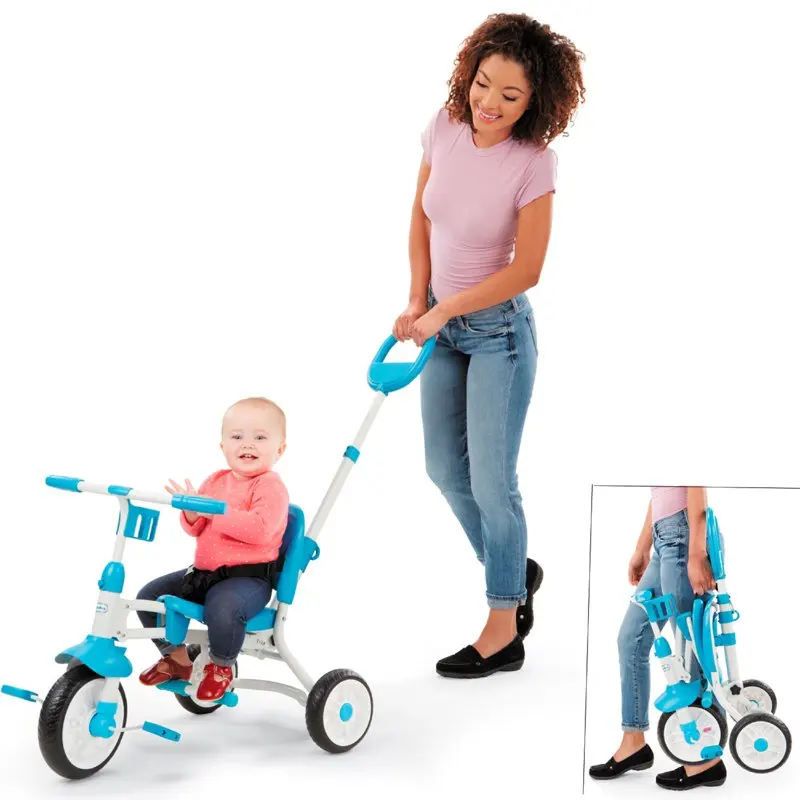 

Трехколесный мотоцикл Pack 'n Go в синем цвете, трицикл-трансформер для малышей с 3 этапами роста, для мальчиков и девочек от 12 месяцев до 5 лет