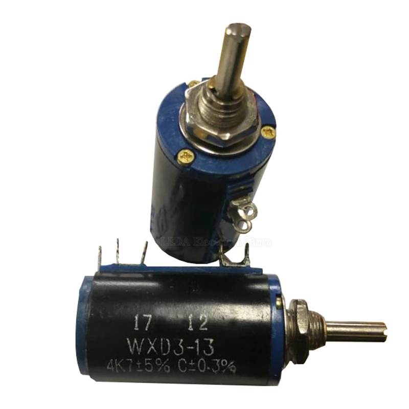 

2Pcs WXD3-13 2W Multi-Turn Wire Wound Potentiometer 10 Turn 1K 2K2 3K3 4K7 10K Speed Regulation And Frequency Conversion