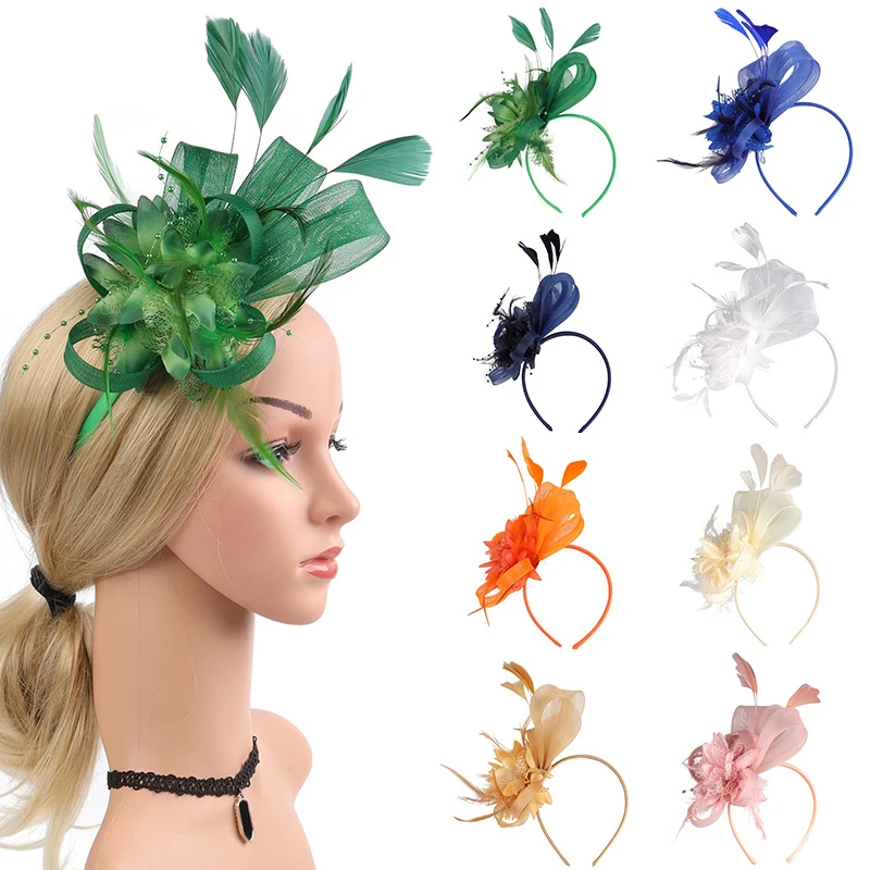 

Women's Fashion Flower Feather Bead Corsage Hair Clip Bridal Hairband Brooch Pin Brida Barrettes Hair Accessories Jewelry