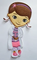 hot big 6 9 inch lovely doc doctor mcstuffins medical white dress iron on patch %e2%89%88 17 59 5 cm