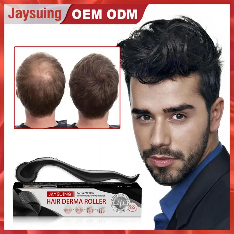 Natural Men Hair Beard Growth Derma Roller Micro Needle Dermaroller Hair Regrowth Anti Hair Loss Treatment