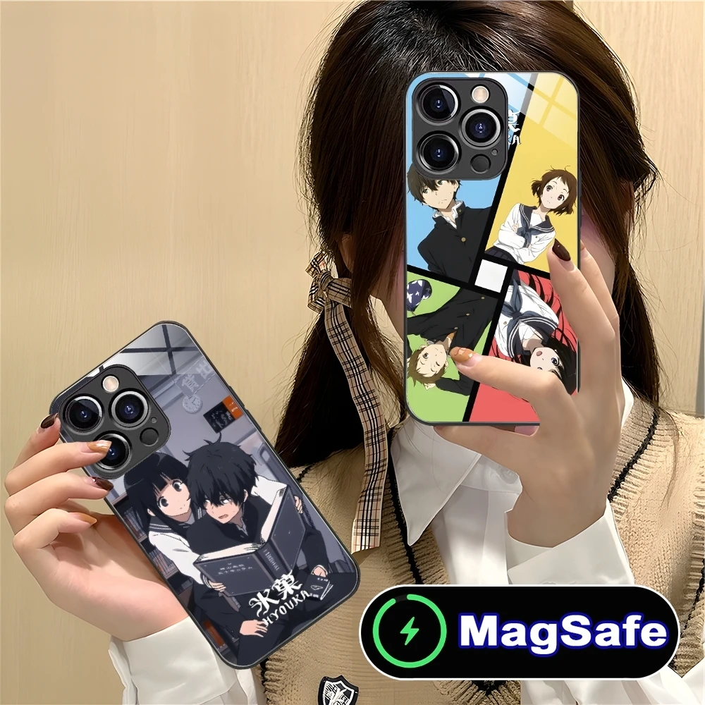 Hyouka Chitanda Oreki Чехол для мобильного телефона iPhone 16 15 14 13 12 11 Pro Max Plus Mini MagSafe