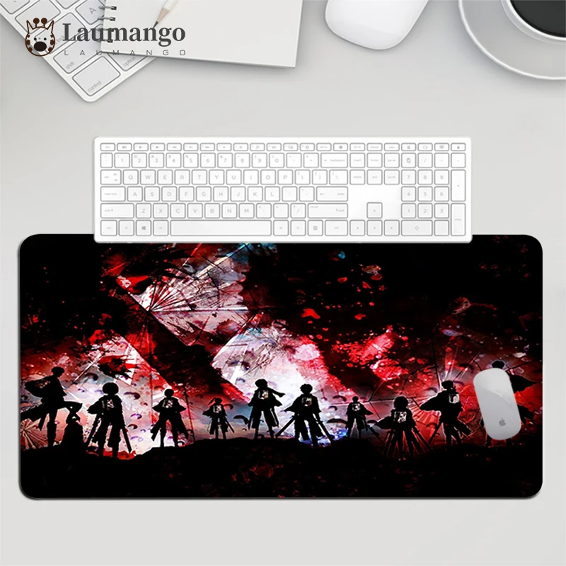 

Mouse Pad Anime Attack on Titan Large Gamer Mause Gaming Carpet Pc Mat Mats Mousepad Extended Cabinet Desk Xxl Keyboard Mice