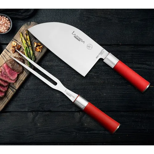 Набор кухонных ножей из красной древесины (Almazan-длинная вилка) | Дом и сад