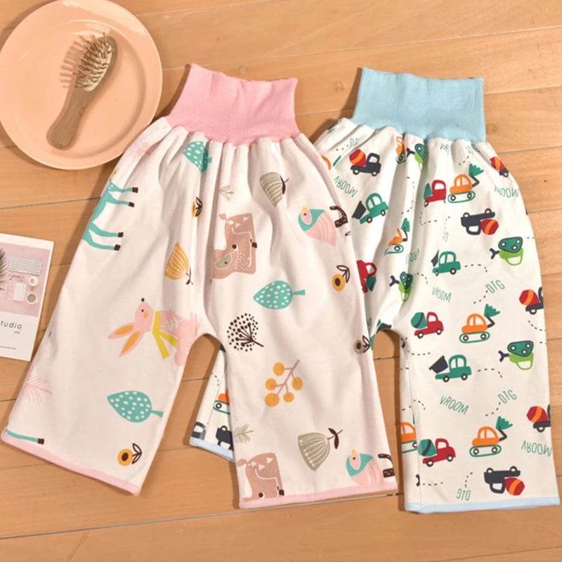 

2 in 1 Comfy Child Baby Diaper Skirt Shorts Pure Cotton Waterproof Nappy Pants