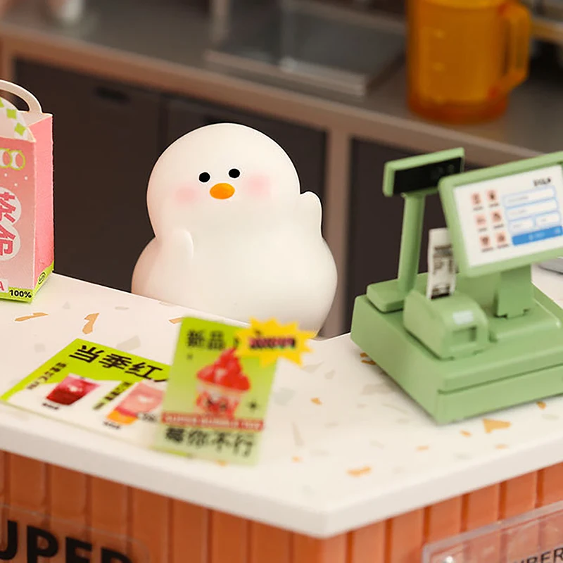 Милая мультяшная маленькая гусиная смола поделки микро ландшафтное украшение