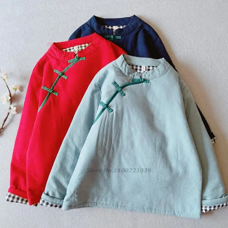 

Китайский Ципао в улучшенном стиле, винтажная куртка в этническом стиле с хлопковой подкладкой, пальто в стиле Ципао, костюм Тан, утепленное теплое пальто из хлопка и льна в стиле ретро, 2023