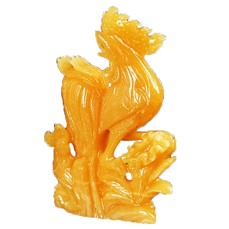 Натуральный желтый нефрит со знаками Зодиака корова украшения Walstreet счастливая