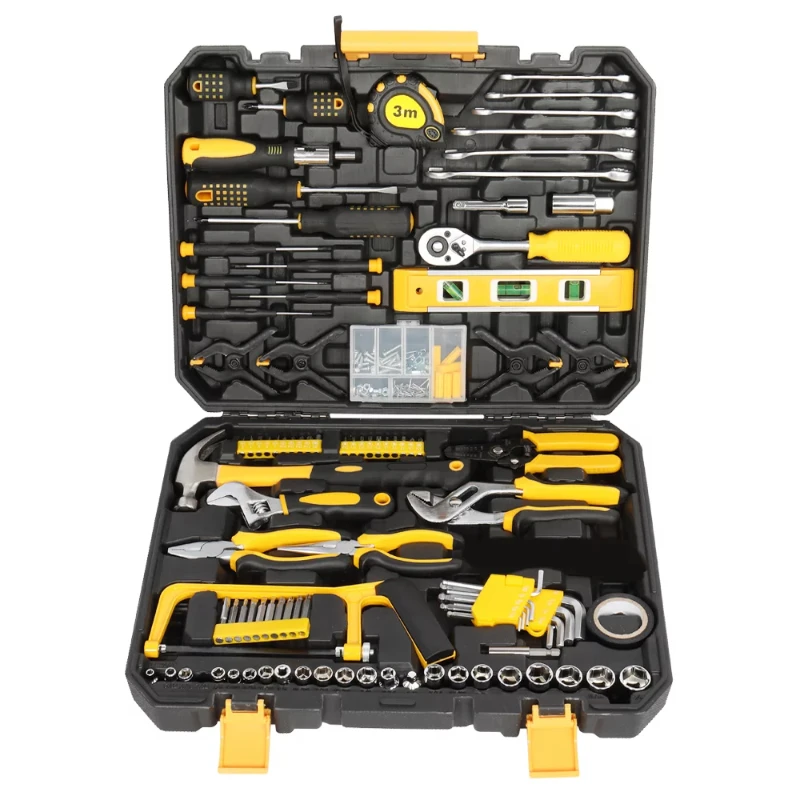 

198 Piece Tool Set, Household Hand Tool Kit, W/ Plastic Storage Case