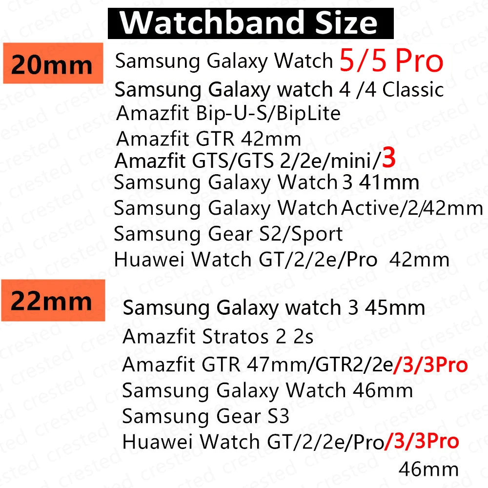 20mm 22mm Band for Samsung Galaxy Watch 5/pro/4/Classic/3/44mm/40mm/active 2 Gear s3 /S2 silicone bracelet Huawei GT/2/GT2 strap images - 6