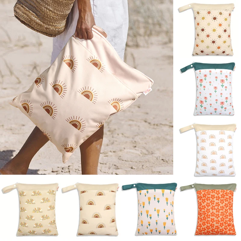 Bag  Portable Clothes Storage Bag Waterproof Clothes Protector Sun Pattern Home