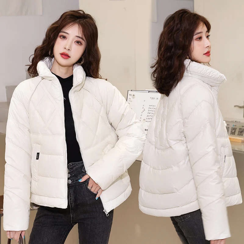 

Beardon Women's Winter Stand Collar Down Cotton Padded Jacket 2022 New Loose Casual Thickening Warm Parkas Short Coat