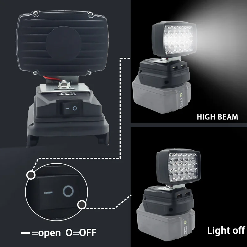 Фонарь рабочего освещения для кемпинга фонарик фонарь с USB-зарядкой ручной Makita 18