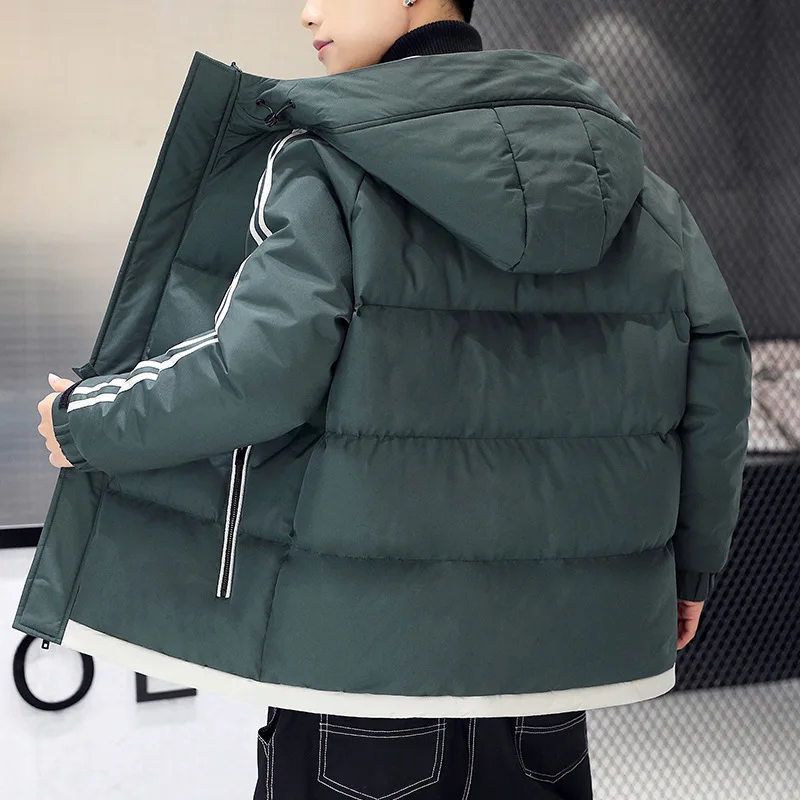 Men's White Duck Down Jacket Warm Hooded Thick Puffer Jacket Coat Male Casual High Quality Overcoat Thermal Winter Parka Men