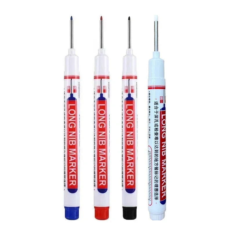 

4/5 шт./компл. маркеры с длинной головкой для ванной комнаты, украшения для деревообработки, многофункциональные маркеры с глубокими отверстиями, красные/черные/синие/зеленые/белые чернила
