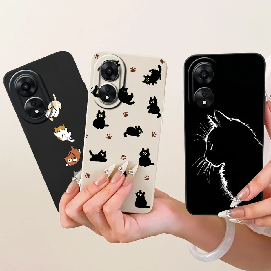 Фото Чехол для Oppo A78 4G CPH2565, милый чехол с изображением клевера, мягкий чехол из ТПУ для Oppo A58 4G, A78, OppoA58, OppoA78 5G, защитный бампер. №4