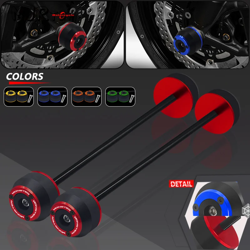 Для мотоцикла Monster 821 795 796 797 620 695 696 переднее заднее колесо вилки осевые ползунки
