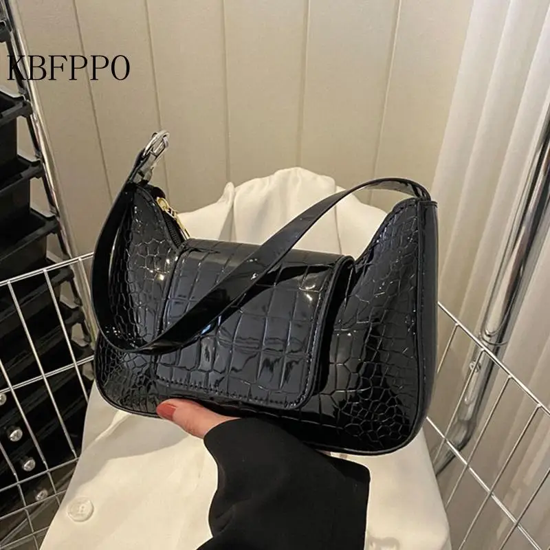 

Underarm Bags Women 2023 Brand New Spring New Korean Style Shiny Stone Pattern Fashion Trend Solid Color Handbag Gothic Tote Bag