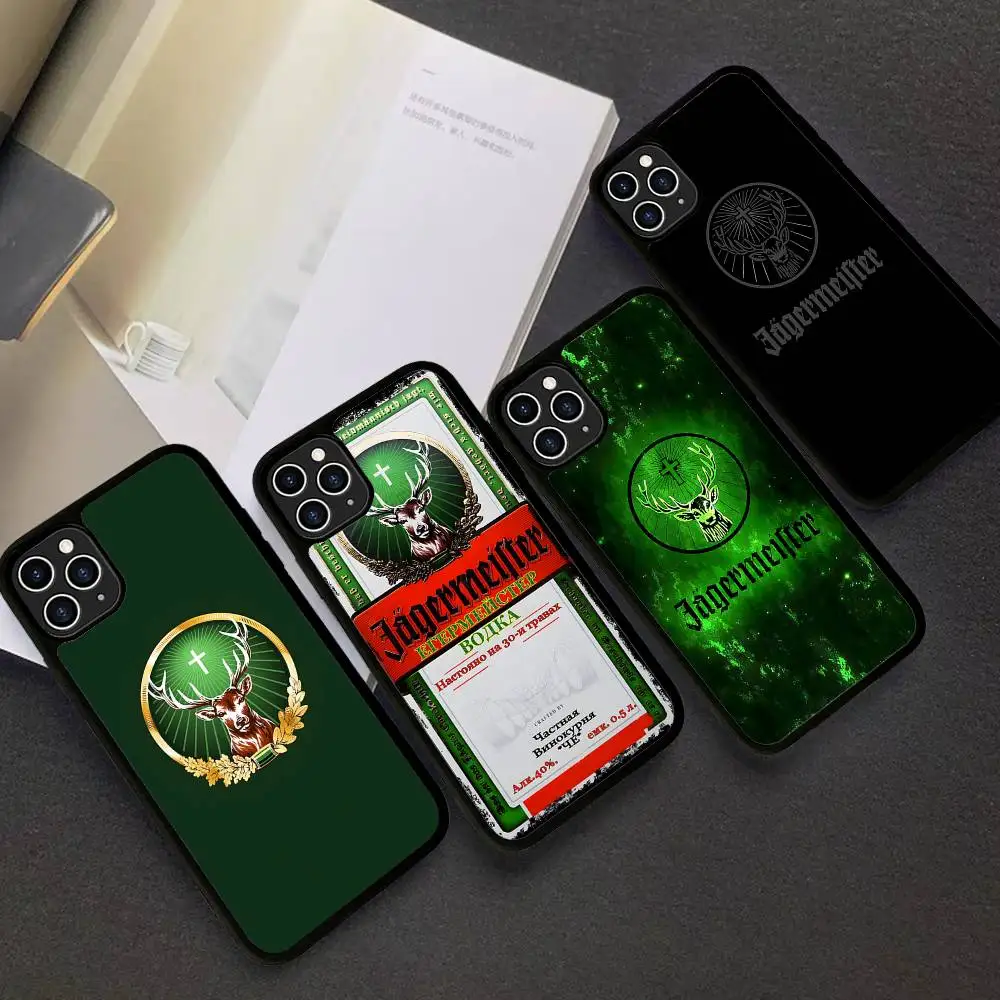 Фото Популярный чехол для телефона J-Jagermeisters для iphone 11, 12, 13, 14, 15, 16, 17 Pro Max Plus, жесткий ПК + ТПУ, задняя крышка №1