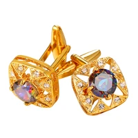 collare crystal cufflinks for mens gold color cufflinks wholesale luxury rhinestone men jewelry cufflinks high quality c118