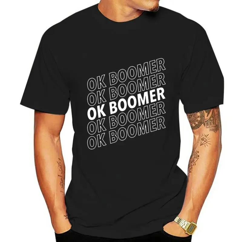 

Мужская футболка Ok Boomer, белая футболка djhyman, женская футболка