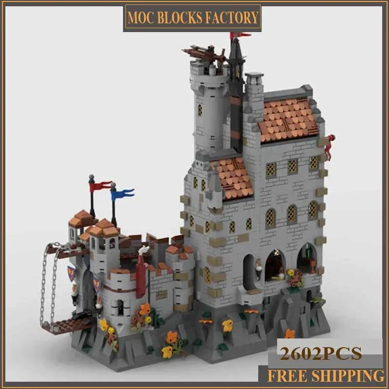 Средневековая модель крепости Moc строительные кирпичи замок Убийцы драконов