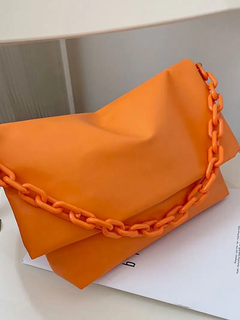 

Foufurieux Women Square Crossbody Bag Fashion Chains Ladies Small Shoulder Bags Soft PU Leather Female Clutch Purse Handbags