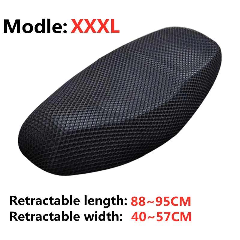 

Чехол на сиденье мотоцикла, дышащий, летний, крутой, сотовый дизайн, вентиляция, нескользящая подушка для мотоцикла, скутера, защитный чехол для сиденья