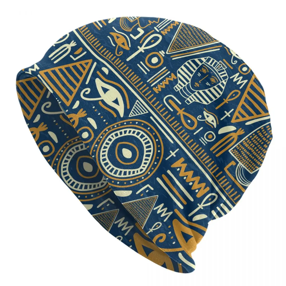 

Ancient Egypt Tribal Skullies Beanies Hat Egyptian Vintage Ethnic Fashion Unisex Ski Caps Warm Bonnet Knitting Hats