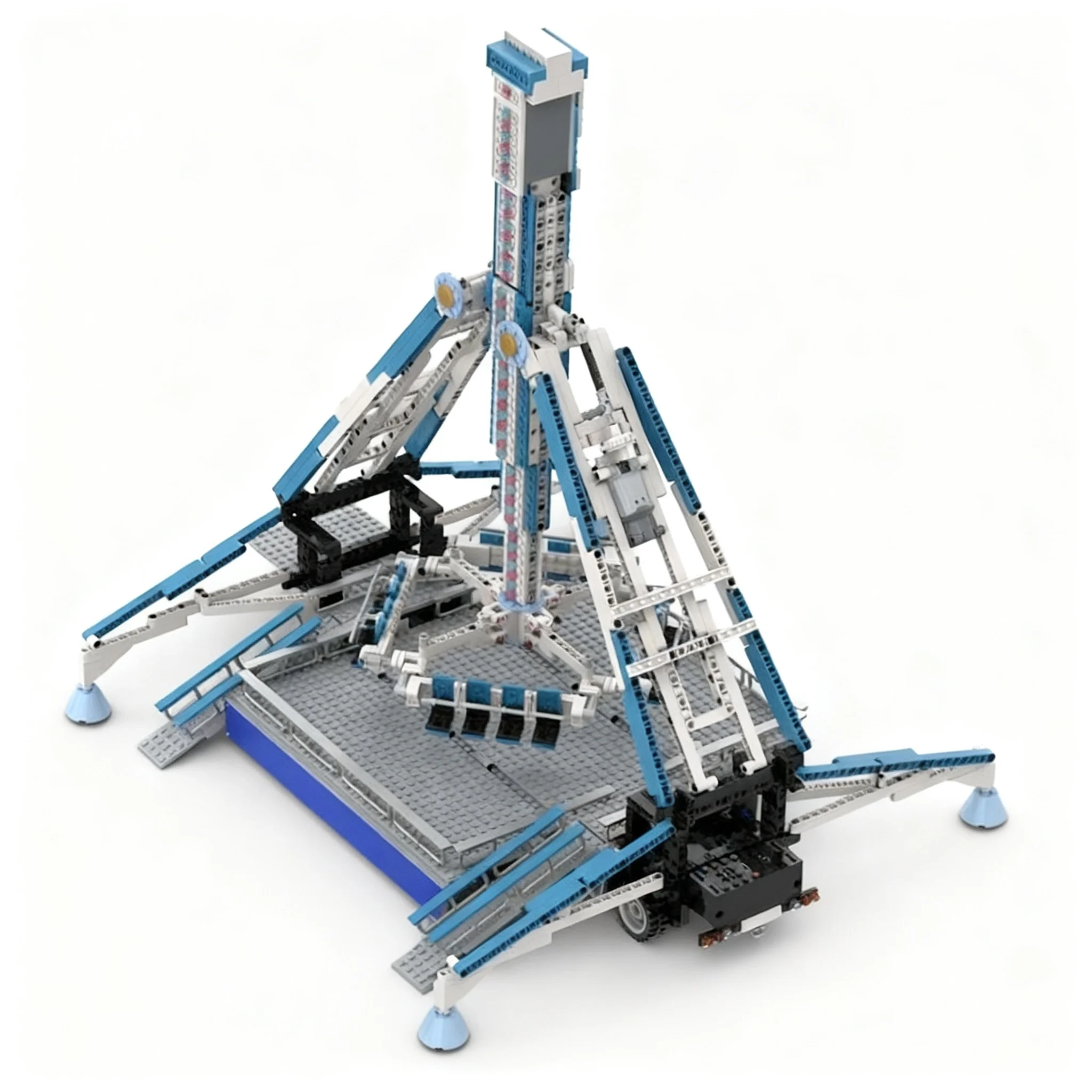 Фото 2191 деталь MOC Creator Expert: Модель аттракциона Loopfigter, конструктор, идея для рождественского подарка, DIY, для детского творчества №4